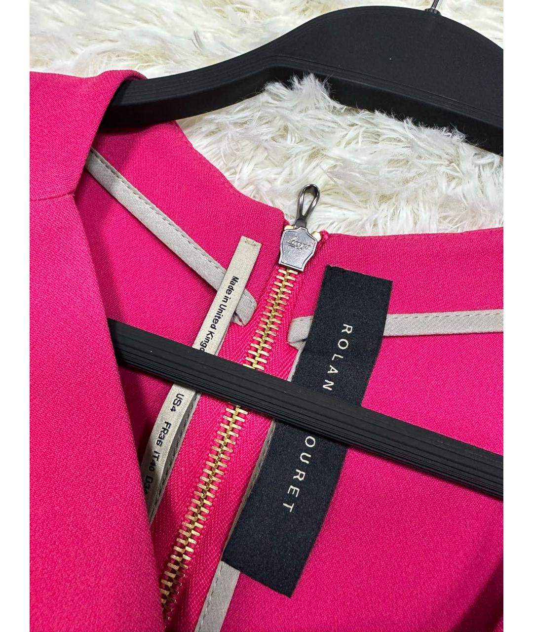 ROLAND MOURET Розовое коктейльное платье, фото 3