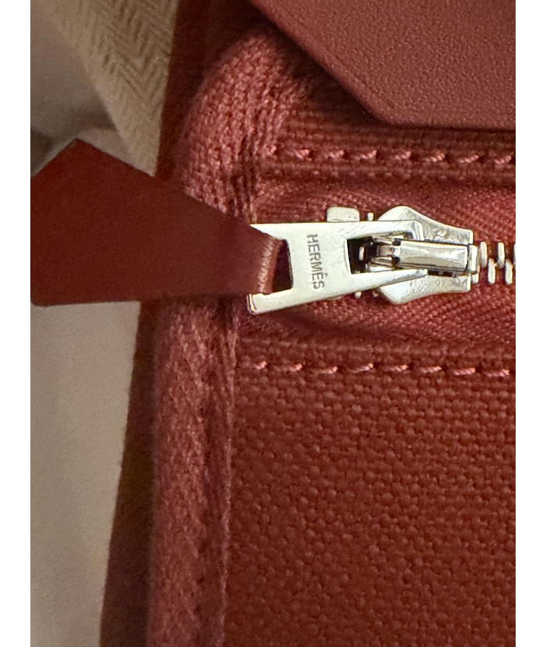 HERMES Бордовая тканевая сумка через плечо, фото 8