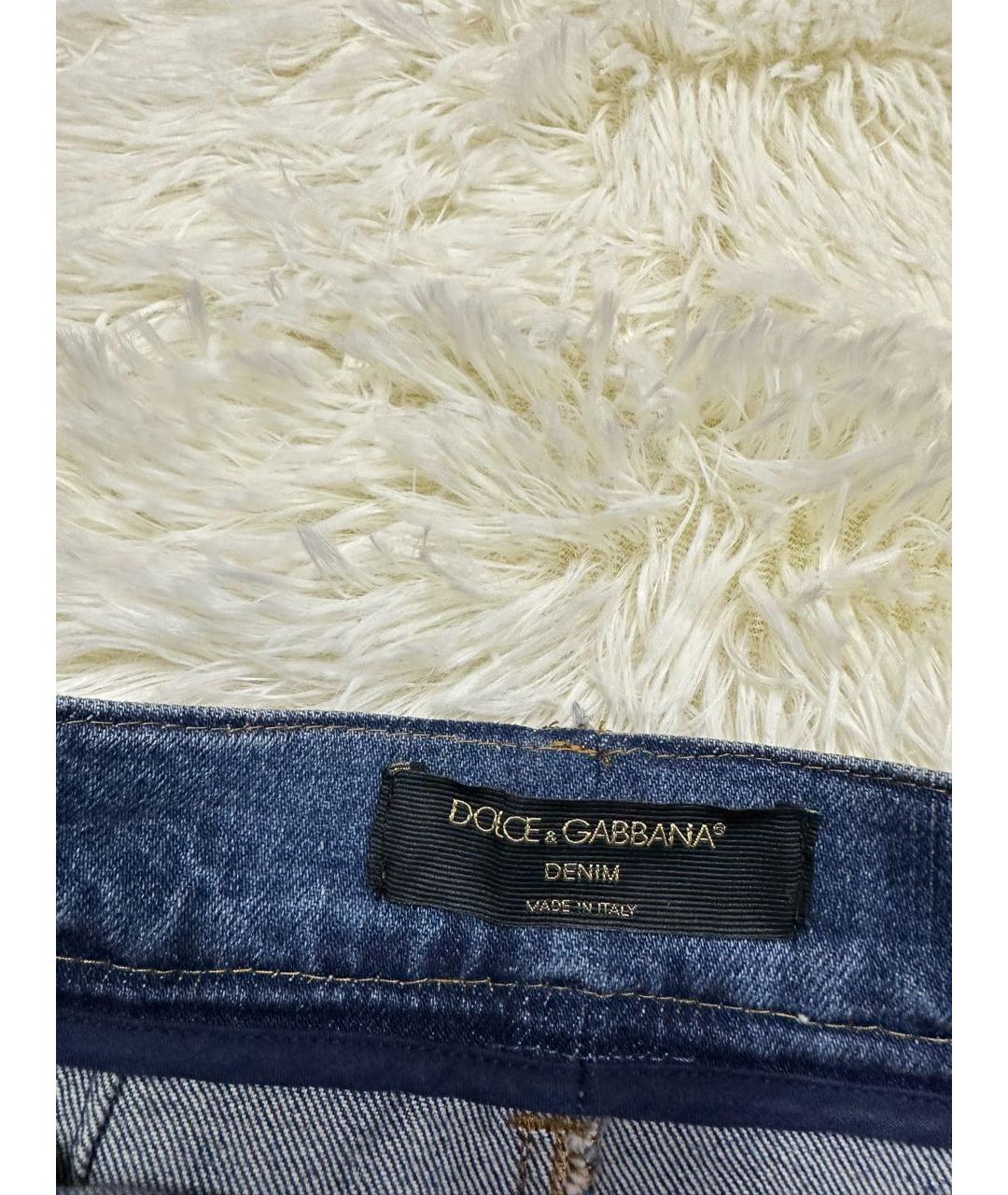 DOLCE&GABBANA Синяя юбка мини, фото 3