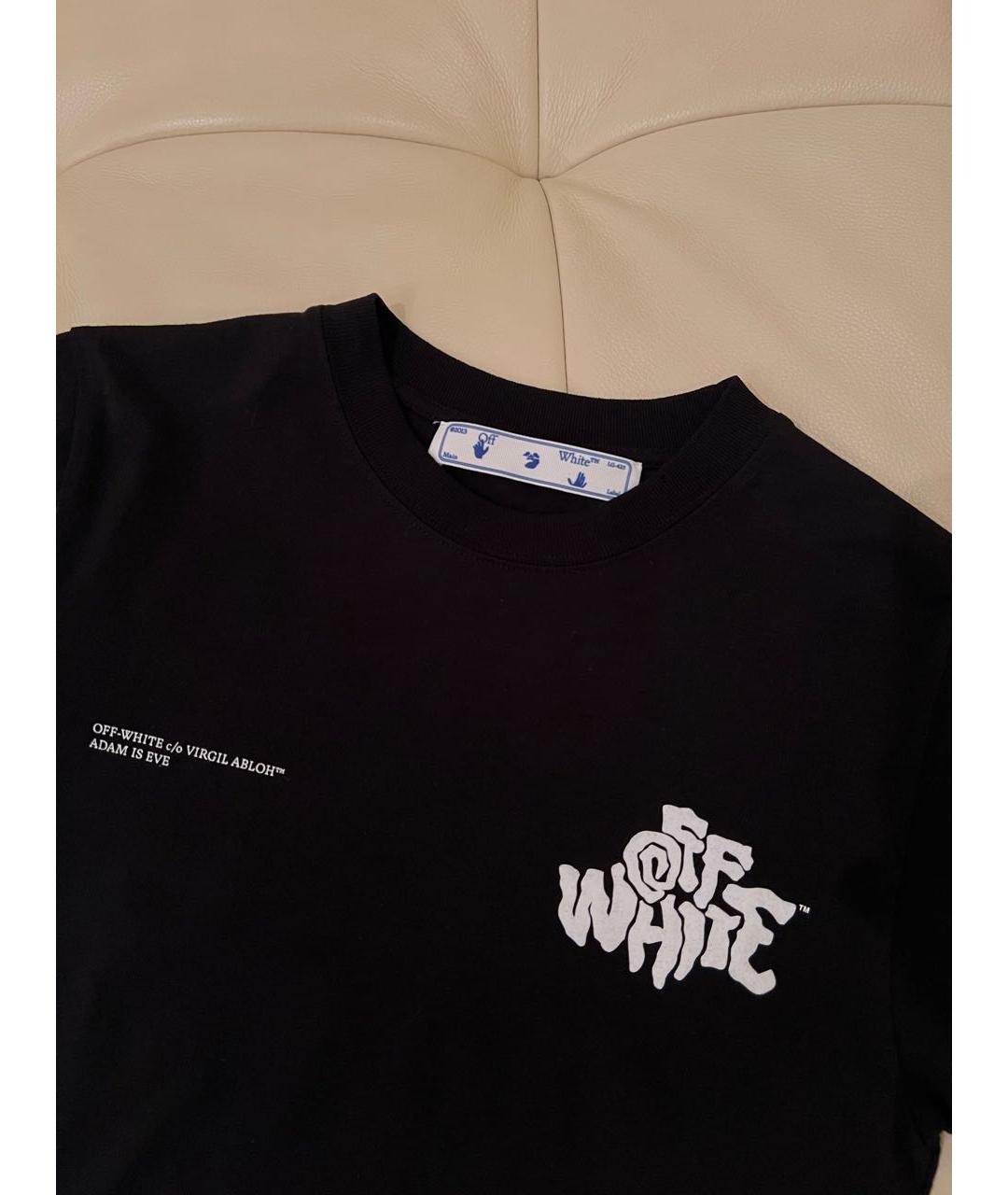 OFF-WHITE Черная хлопковая футболка, фото 3