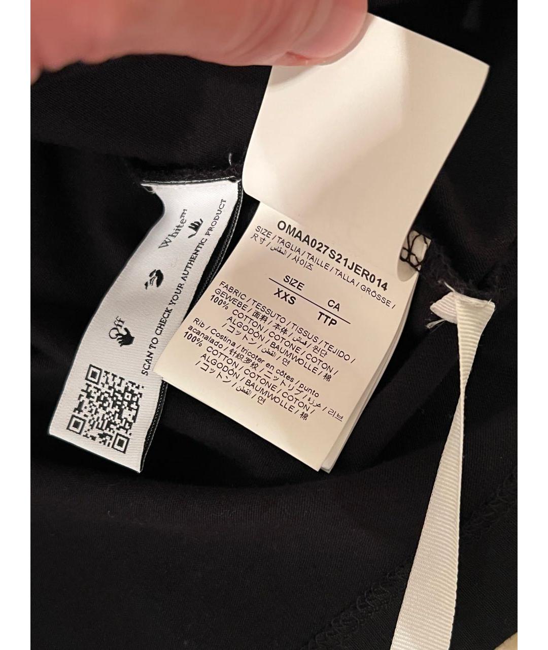 OFF-WHITE Черная хлопковая футболка, фото 6