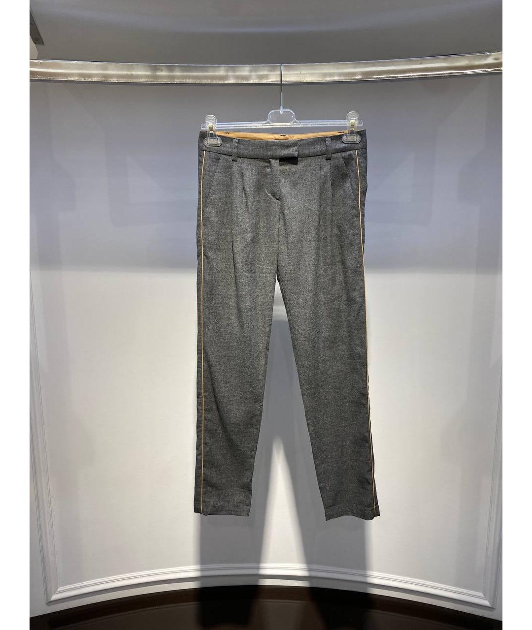 CHLOE Серые хлопковые брюки и шорты, фото 4