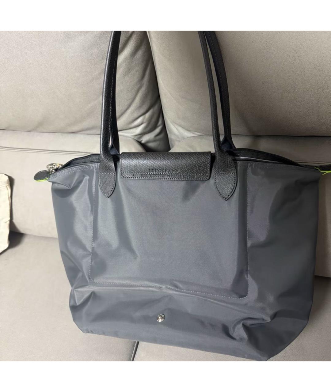 LONGCHAMP Серая тканевая сумка тоут, фото 6