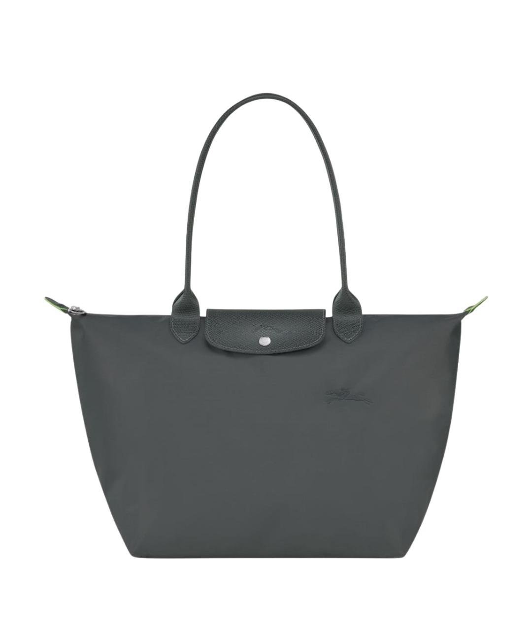 LONGCHAMP Серая тканевая сумка тоут, фото 1