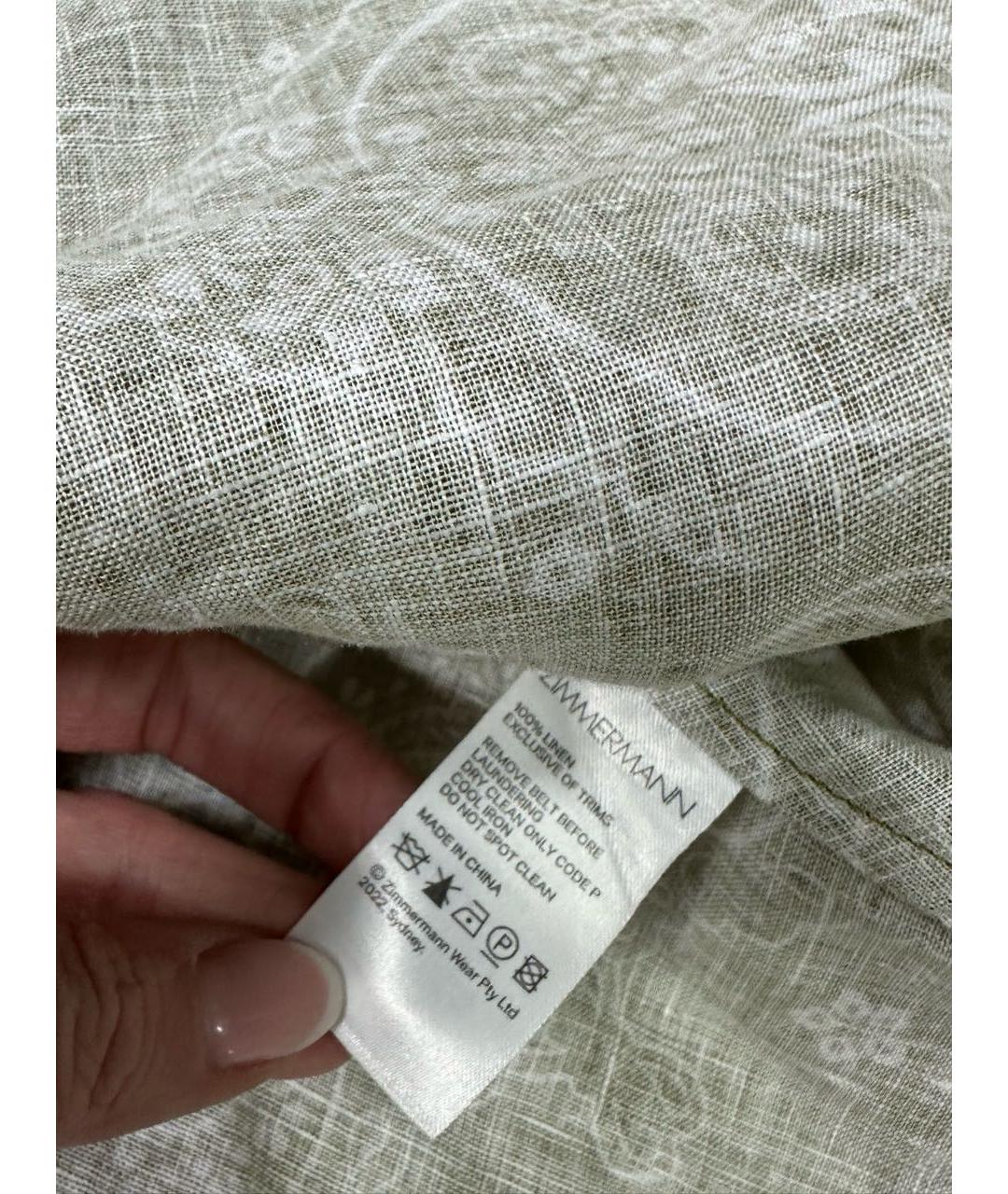 ZIMMERMANN Зеленые повседневное платье, фото 8