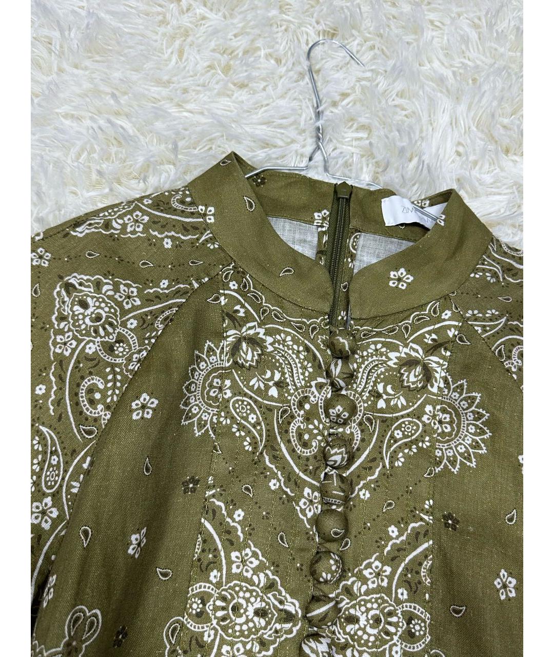 ZIMMERMANN Зеленые повседневное платье, фото 5