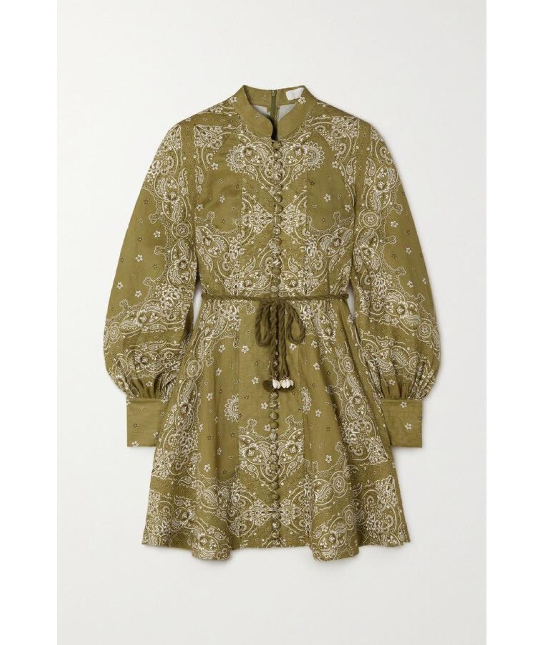 ZIMMERMANN Зеленые повседневное платье, фото 9