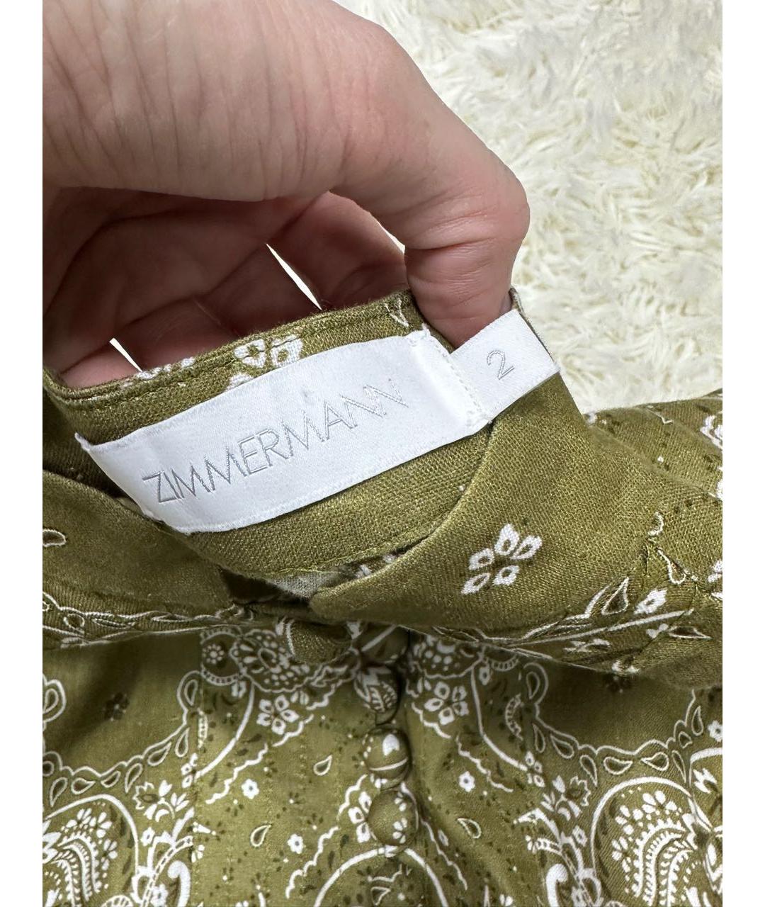 ZIMMERMANN Зеленые повседневное платье, фото 6