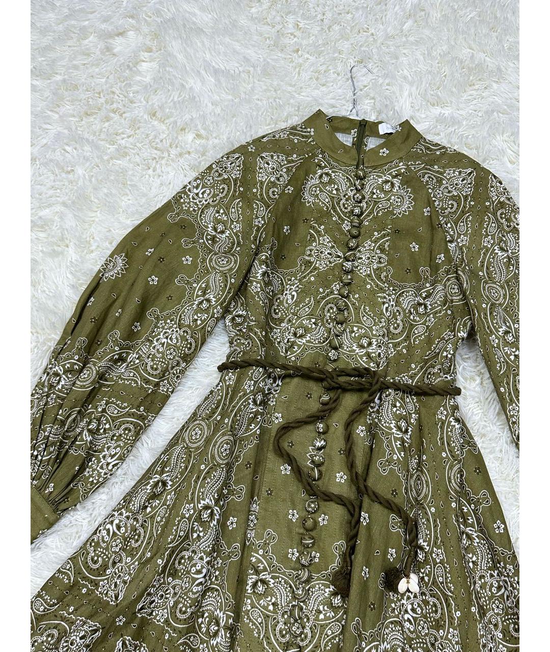 ZIMMERMANN Зеленые повседневное платье, фото 4