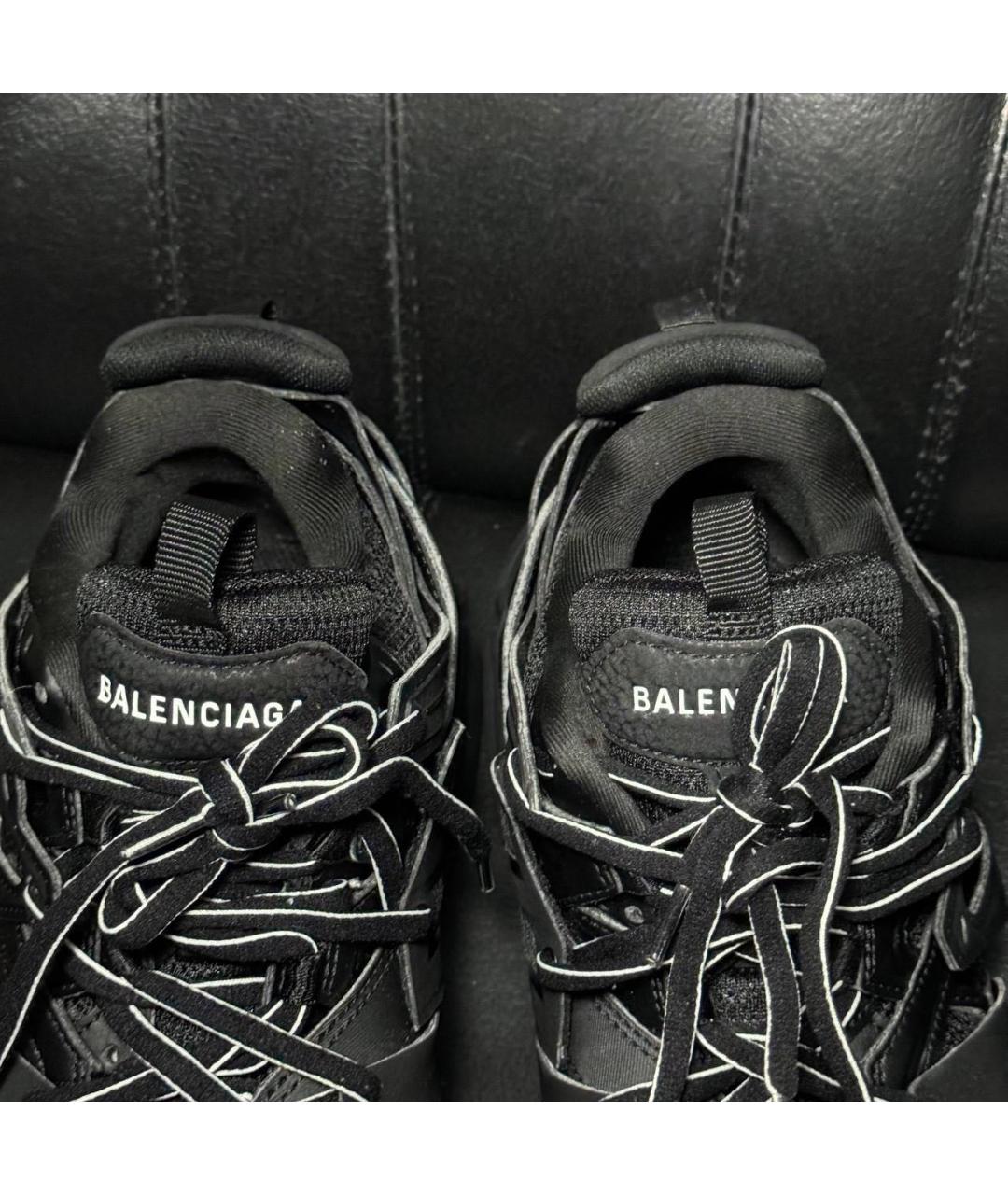 BALENCIAGA Черные текстильные низкие кроссовки / кеды, фото 5