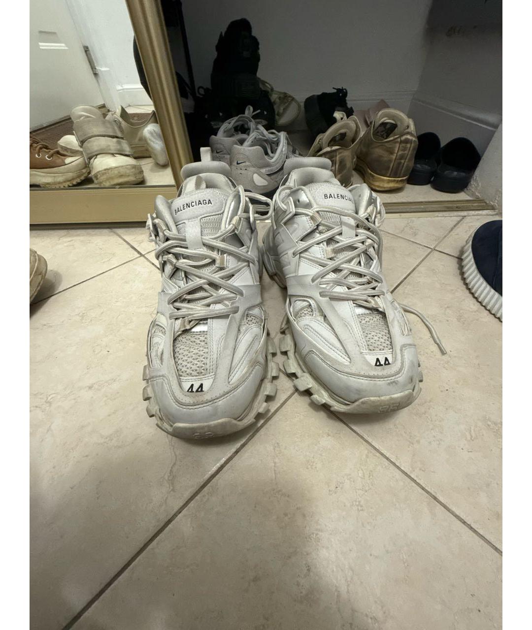 BALENCIAGA Белые текстильные низкие кроссовки / кеды, фото 2