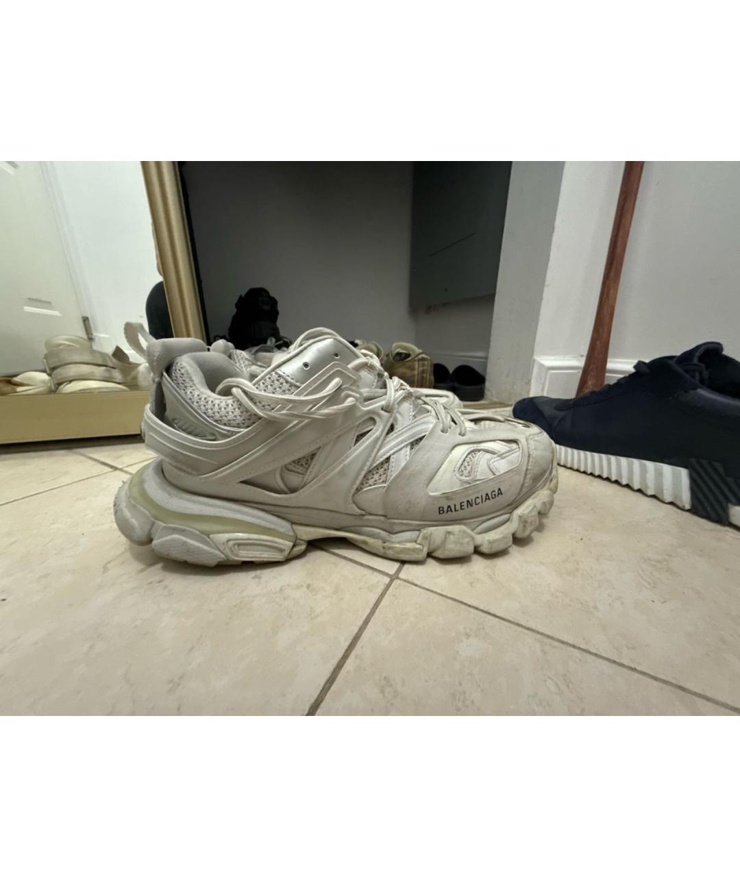 BALENCIAGA Белые текстильные низкие кроссовки / кеды, фото 7