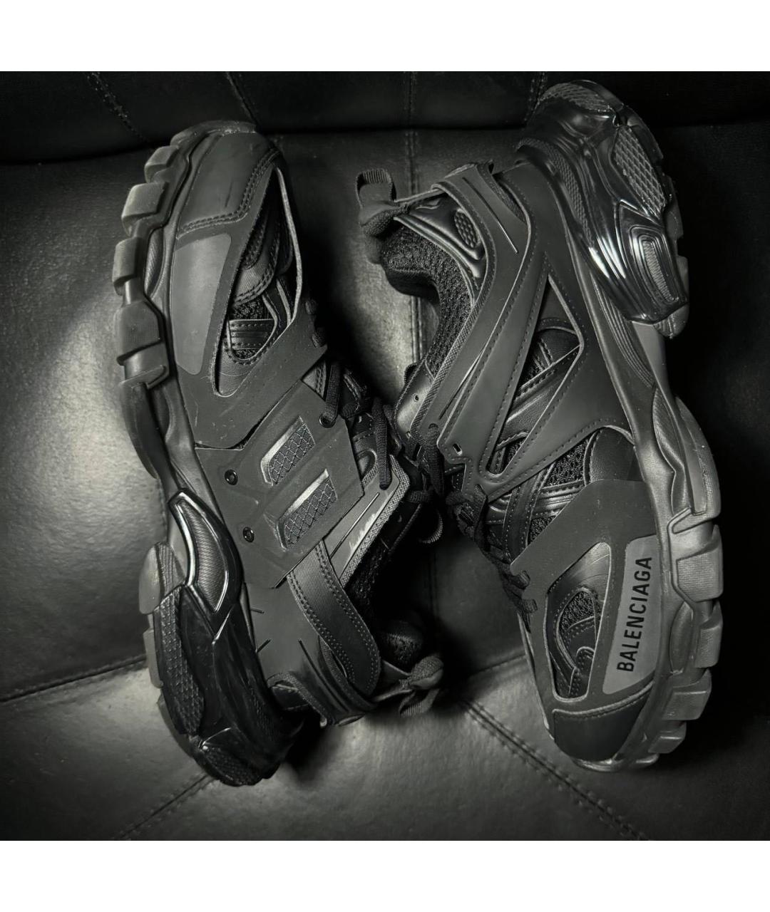 BALENCIAGA Черные текстильные низкие кроссовки / кеды, фото 4