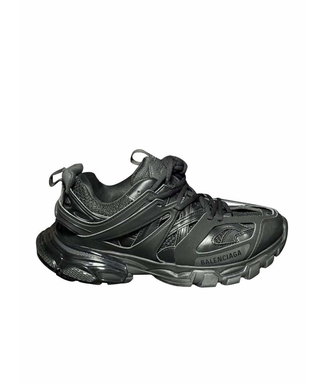 BALENCIAGA Черные текстильные низкие кроссовки / кеды, фото 1