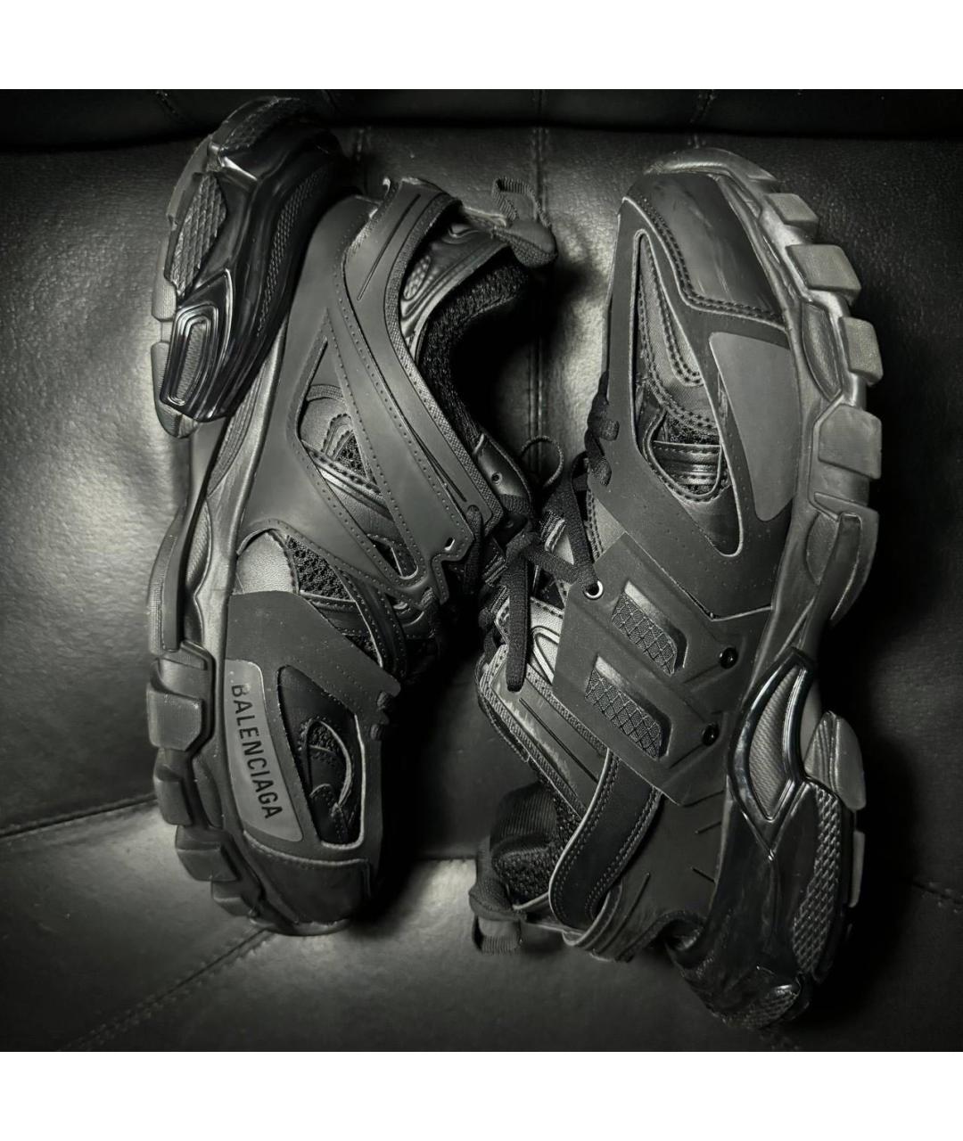 BALENCIAGA Черные текстильные низкие кроссовки / кеды, фото 3