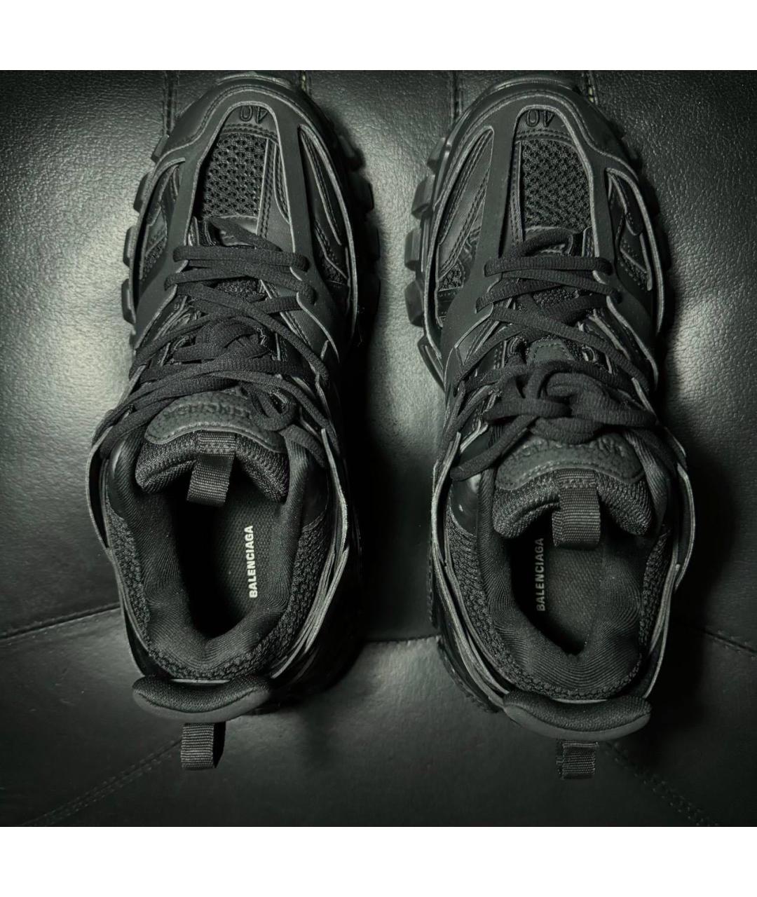 BALENCIAGA Черные текстильные низкие кроссовки / кеды, фото 5