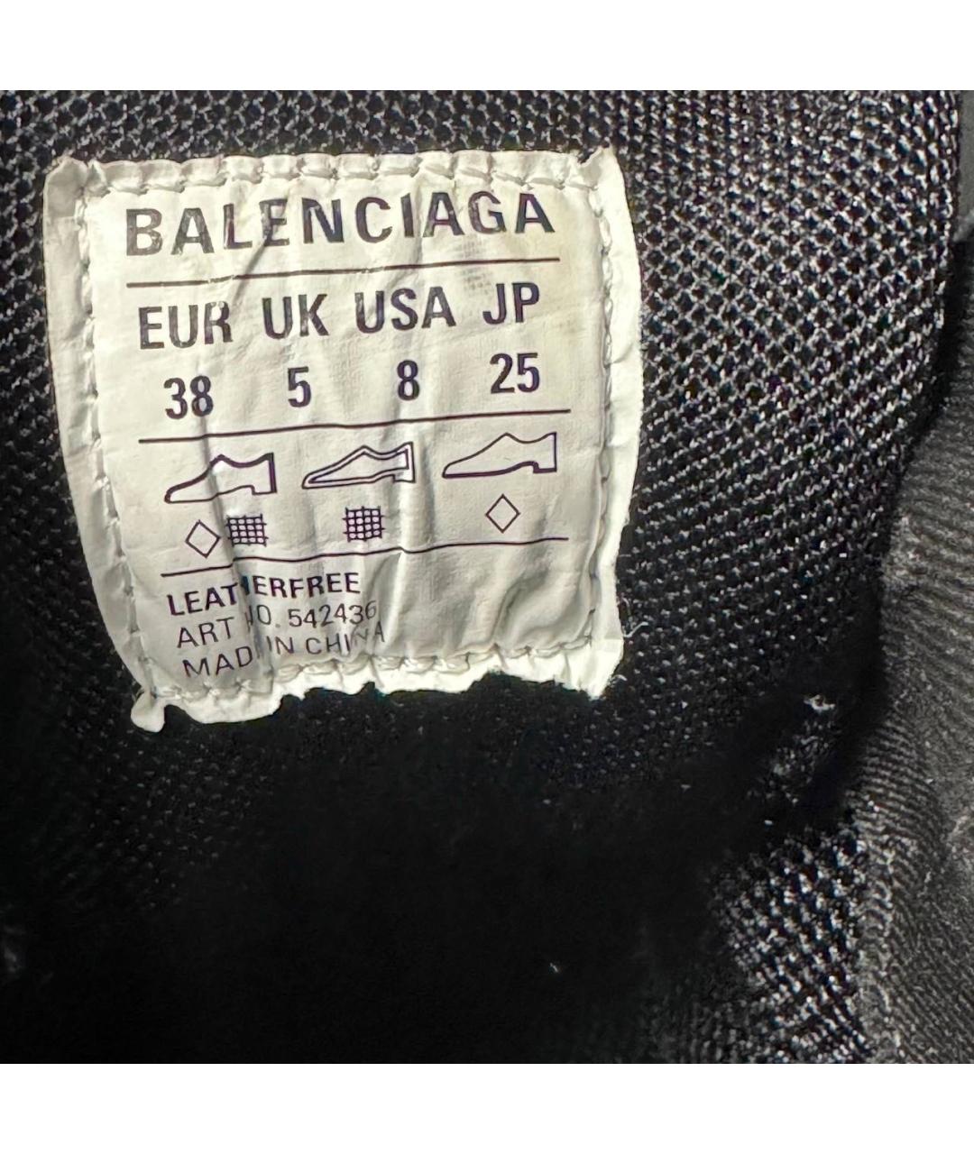 BALENCIAGA Черные текстильные кроссовки, фото 6