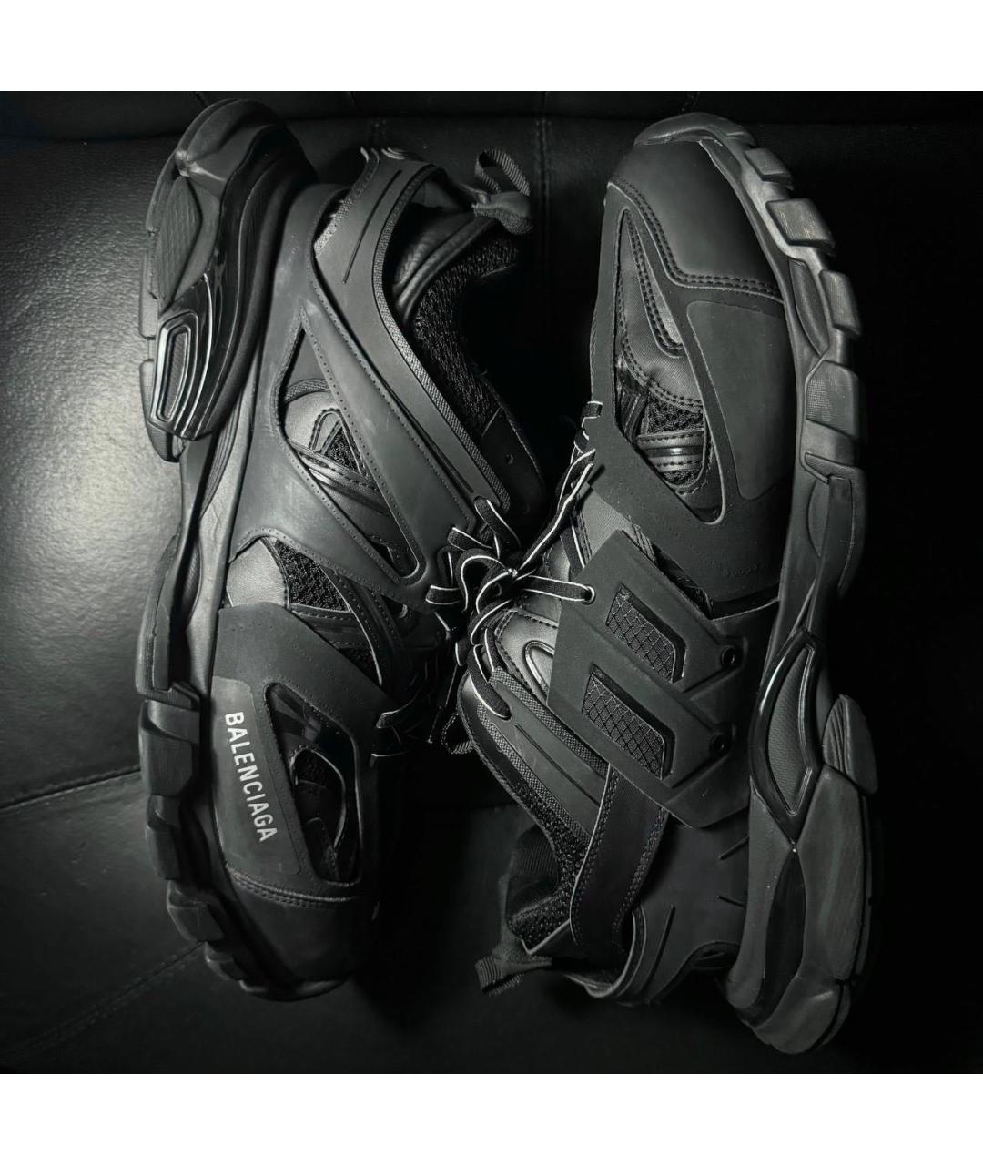 BALENCIAGA Черные текстильные низкие кроссовки / кеды, фото 4