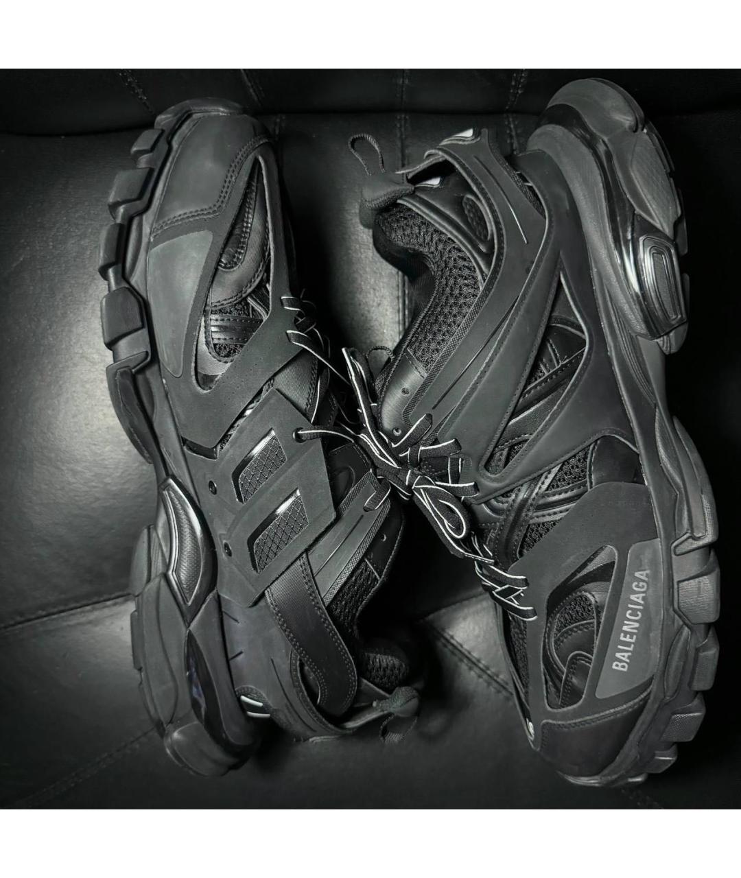 BALENCIAGA Черные текстильные низкие кроссовки / кеды, фото 3