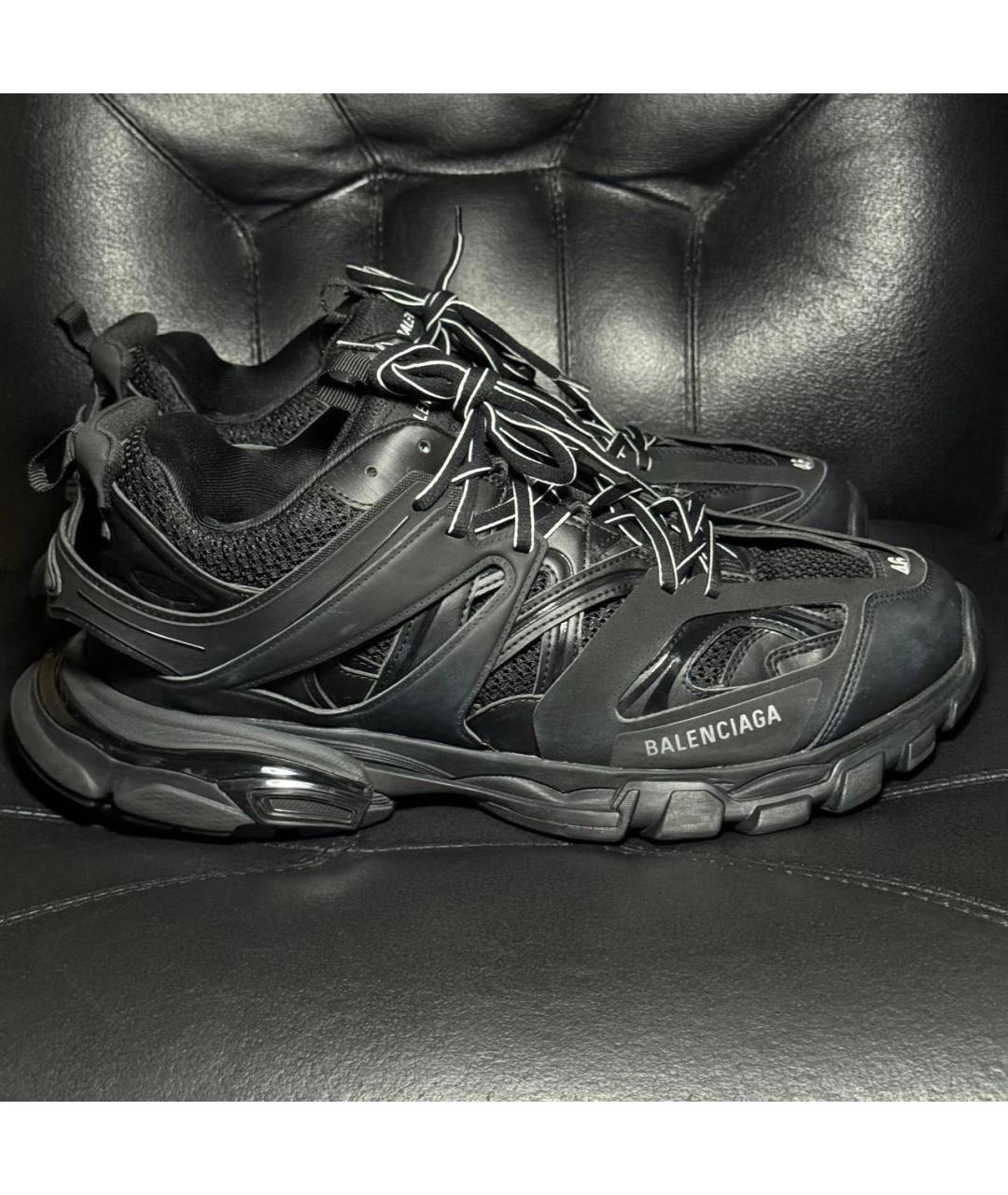 BALENCIAGA Черные текстильные низкие кроссовки / кеды, фото 9