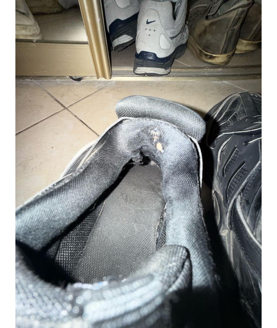 BALENCIAGA Черные низкие кроссовки / кеды из искусственной кожи, фото 5