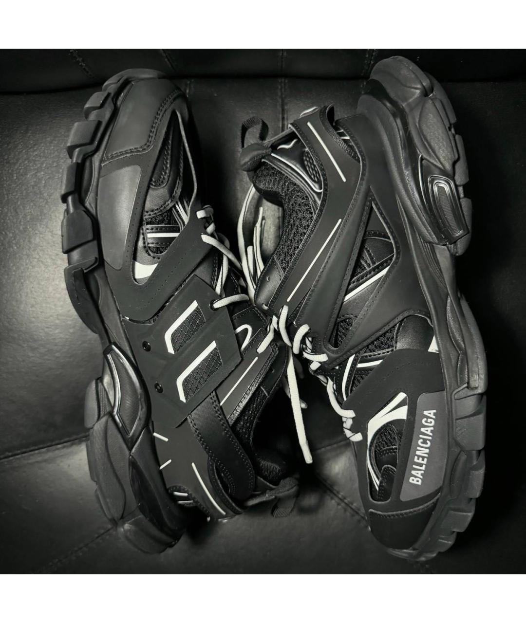 BALENCIAGA Черные текстильные низкие кроссовки / кеды, фото 4