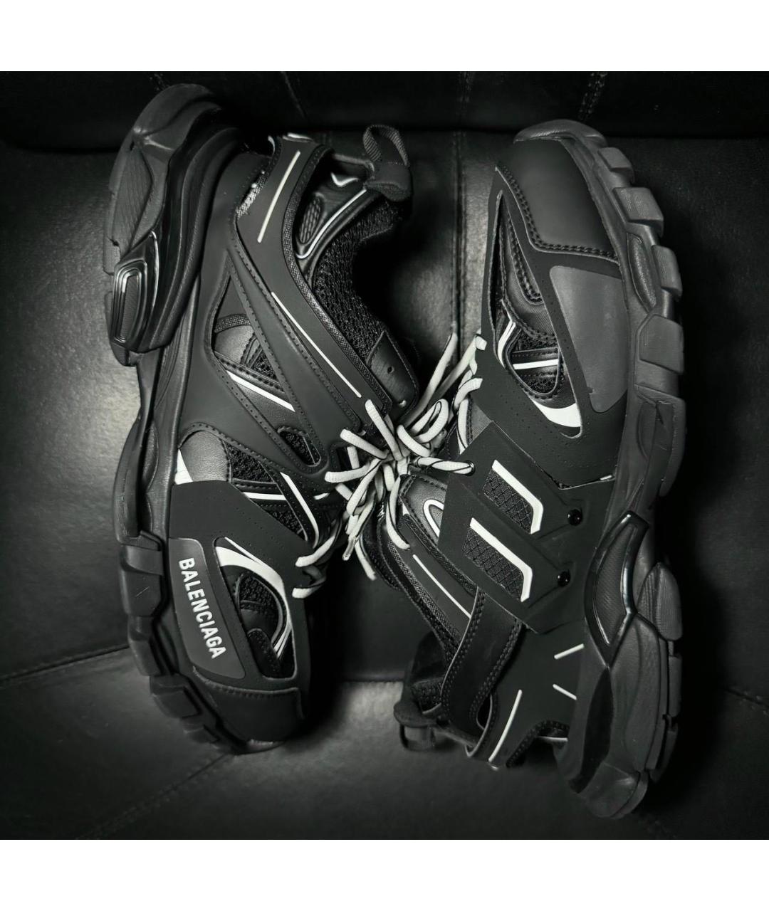 BALENCIAGA Черные текстильные низкие кроссовки / кеды, фото 3