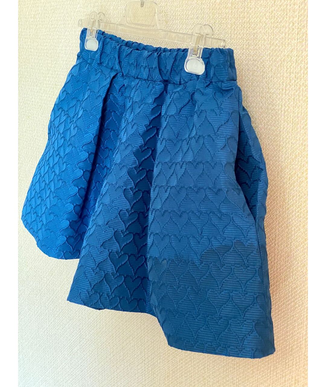 RED VALENTINO Синяя полиэстеровая юбка-шорты, фото 3