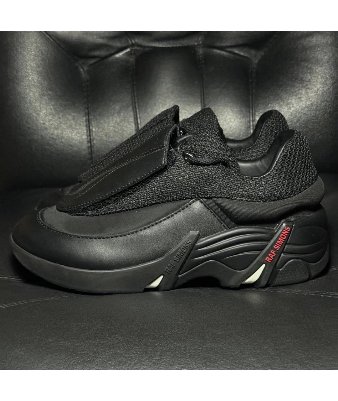 RAF SIMONS Черные кожаные кроссовки, фото 3