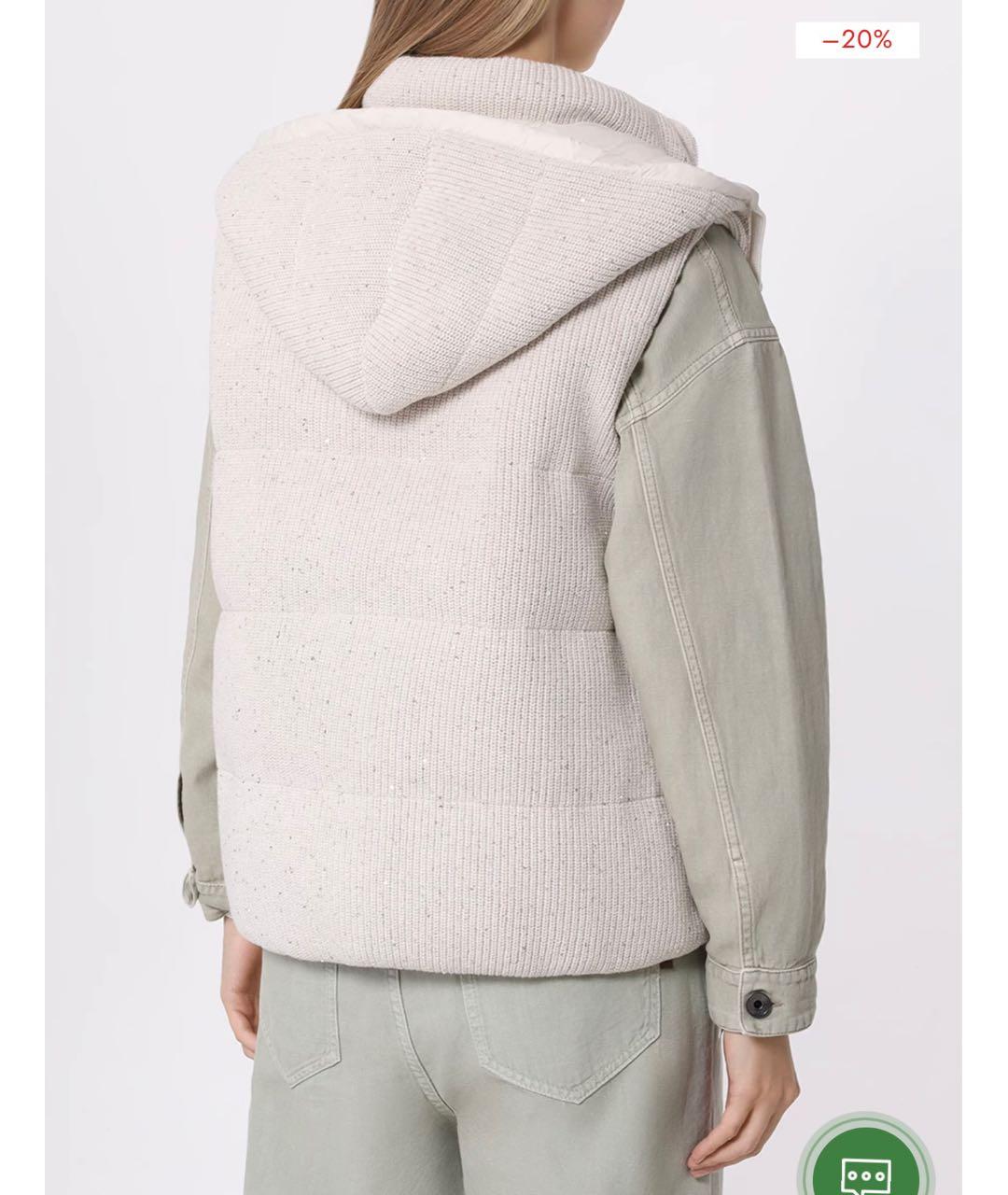 BRUNELLO CUCINELLI Бежевый жилет, фото 2