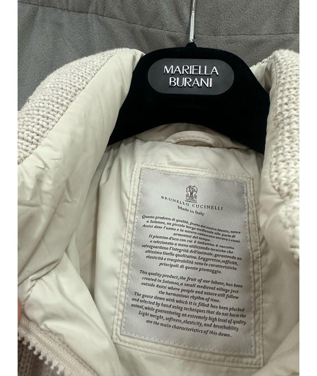 BRUNELLO CUCINELLI Бежевый жилет, фото 5