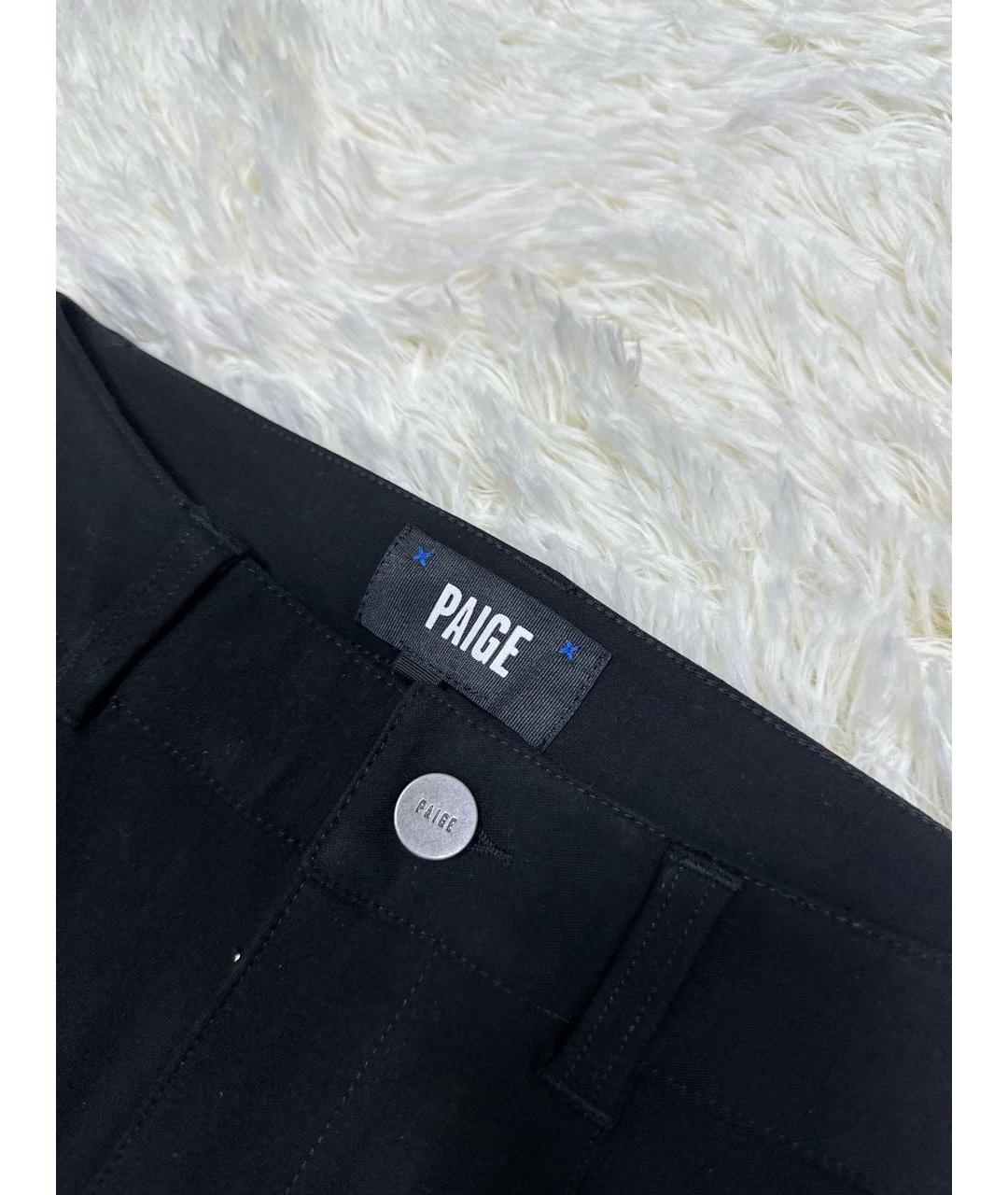 PAIGE Черные прямые брюки, фото 3