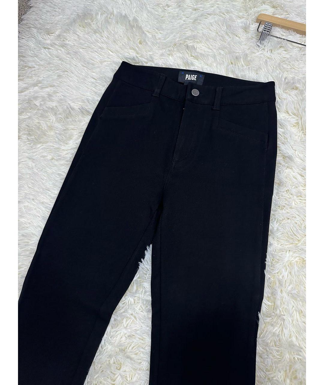 PAIGE Черные прямые брюки, фото 2