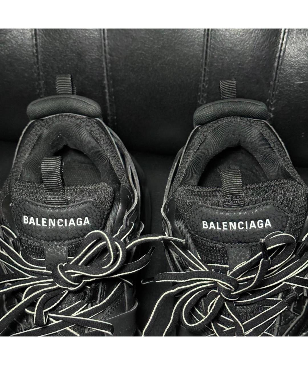 BALENCIAGA Черные текстильные низкие кроссовки / кеды, фото 7