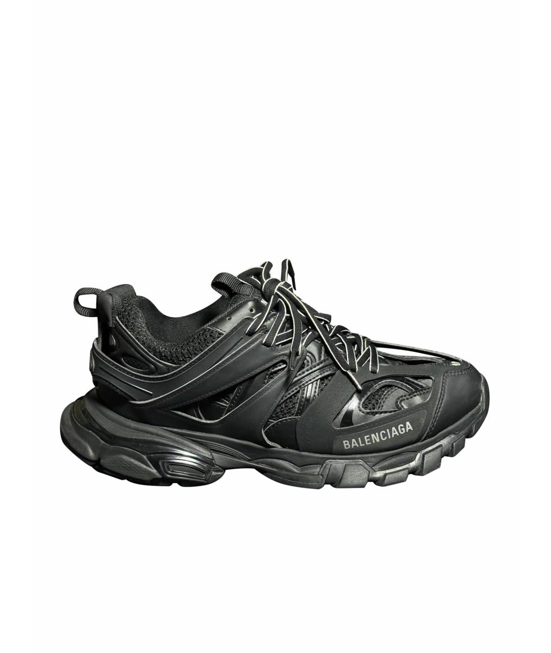 BALENCIAGA Черные текстильные низкие кроссовки / кеды, фото 1