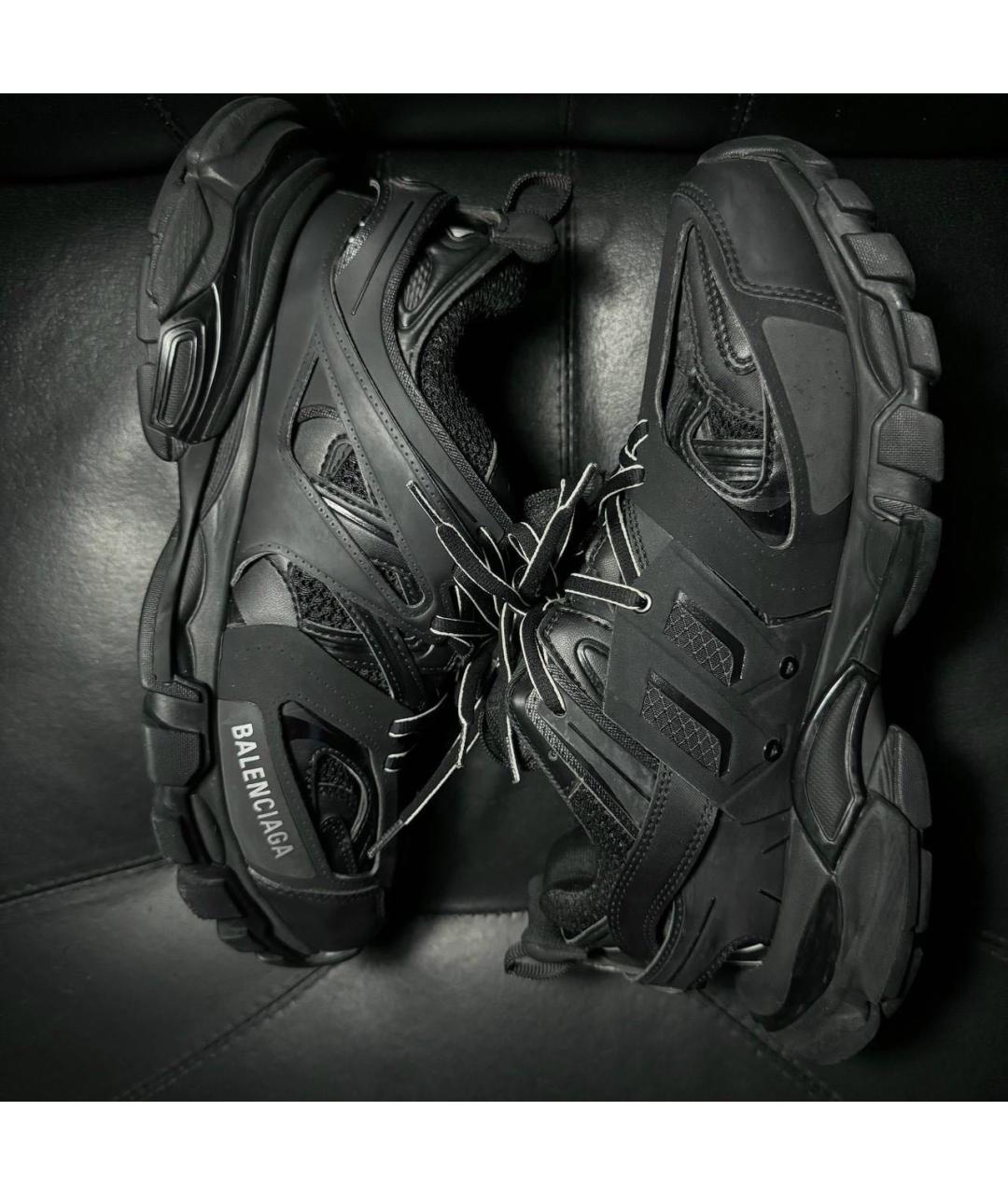 BALENCIAGA Черные текстильные низкие кроссовки / кеды, фото 3