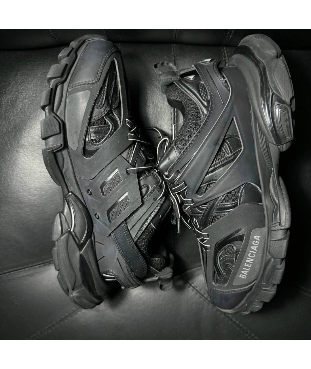 BALENCIAGA Черные текстильные низкие кроссовки / кеды, фото 4