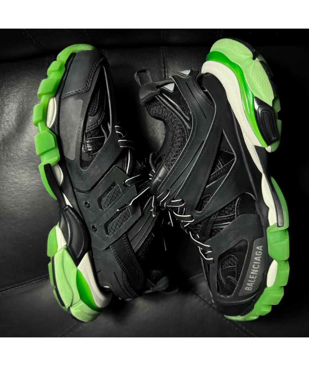 BALENCIAGA Черные текстильные низкие кроссовки / кеды, фото 4