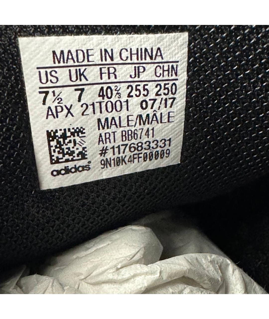 ADIDAS X RAF SIMONS Черные кожаные низкие кроссовки / кеды, фото 7