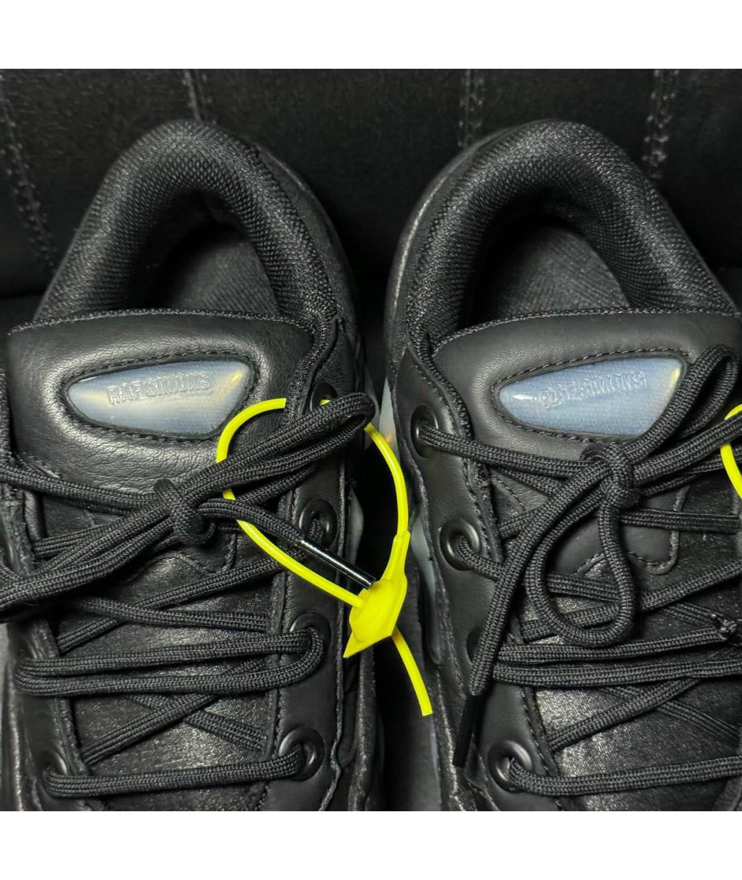 ADIDAS X RAF SIMONS Черные кожаные низкие кроссовки / кеды, фото 6