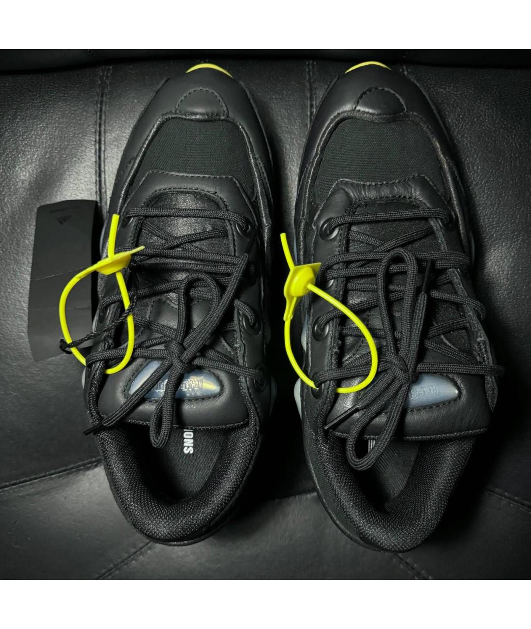 ADIDAS X RAF SIMONS Черные кожаные низкие кроссовки / кеды, фото 5