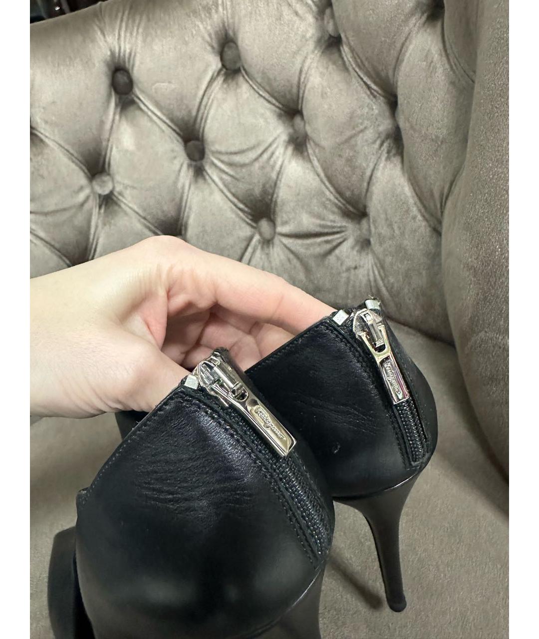 FERRAGAMO Черные кожаные туфли, фото 7