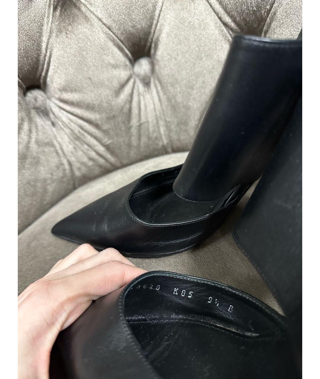 FERRAGAMO Черные кожаные туфли, фото 3