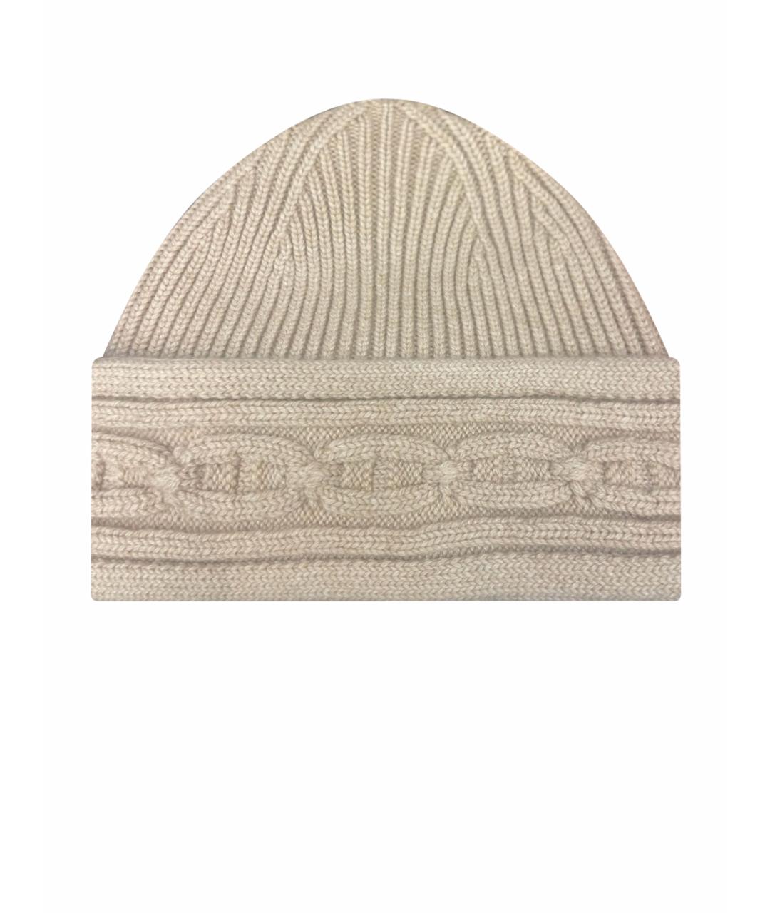 HERMES Бежевая кашемировая шапка, фото 1