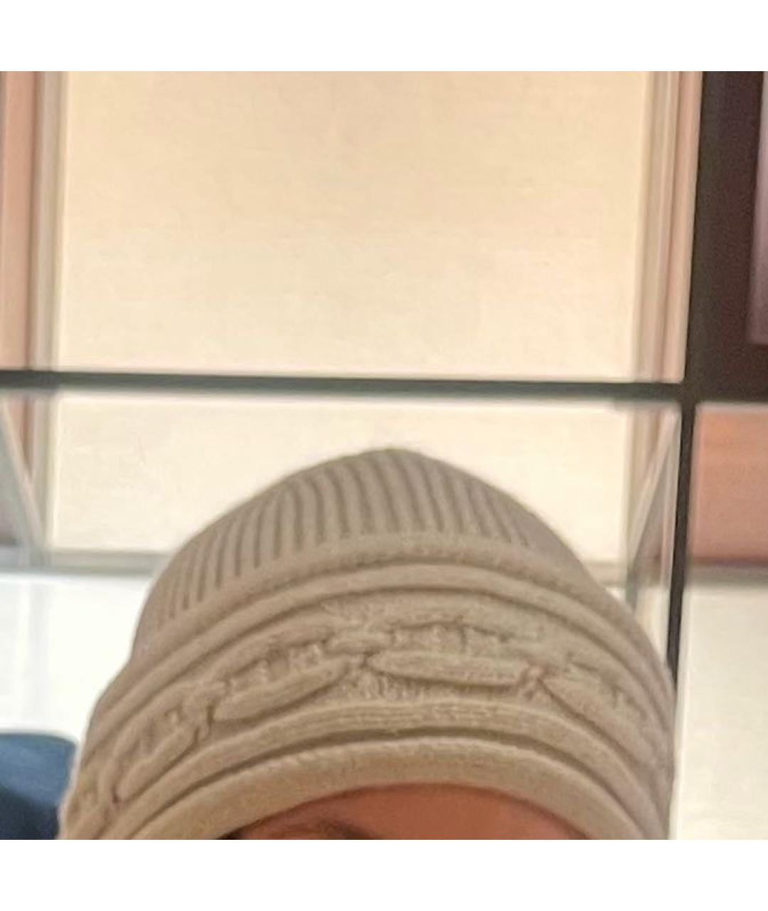 HERMES Бежевая кашемировая шапка, фото 2