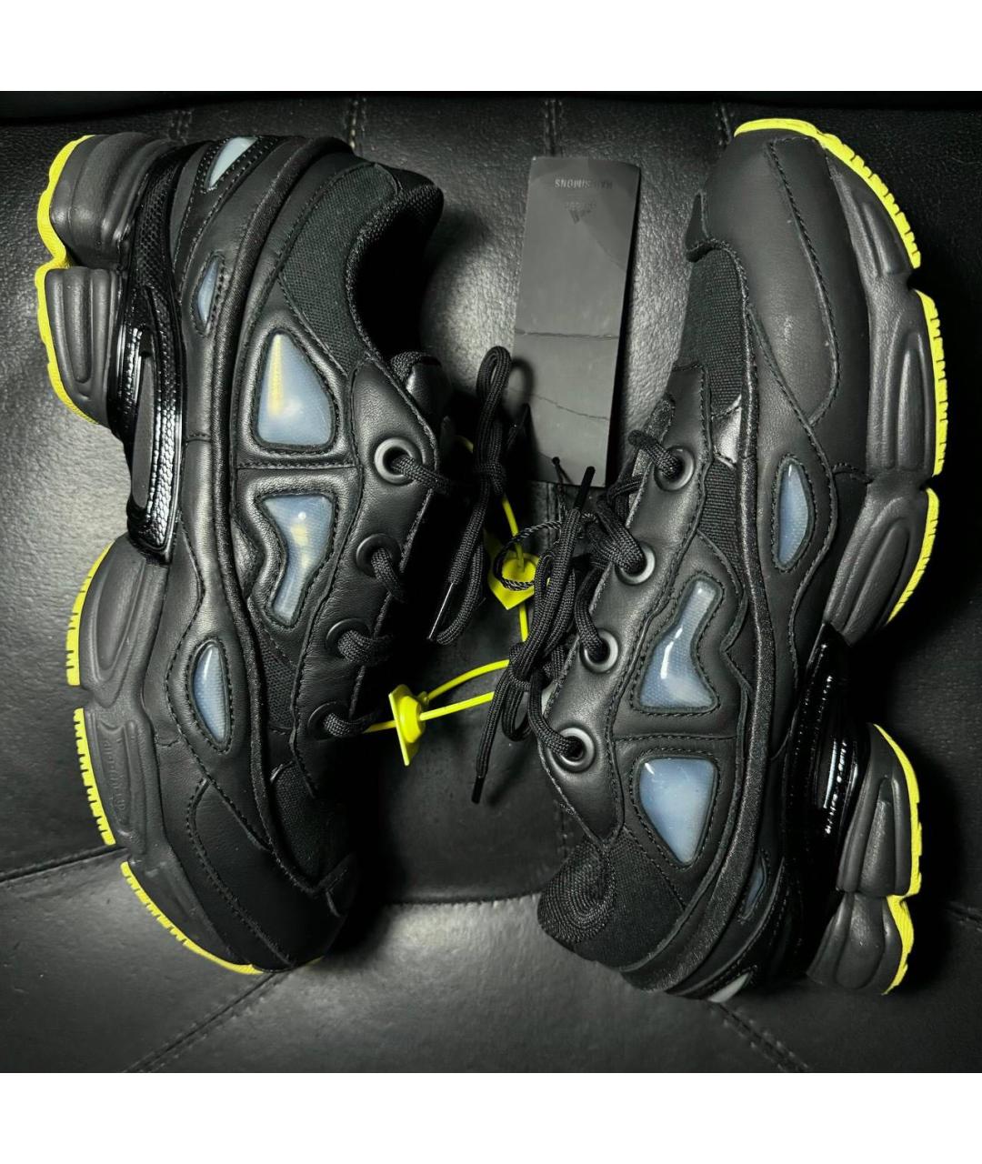 ADIDAS X RAF SIMONS Черные кожаные кроссовки, фото 3