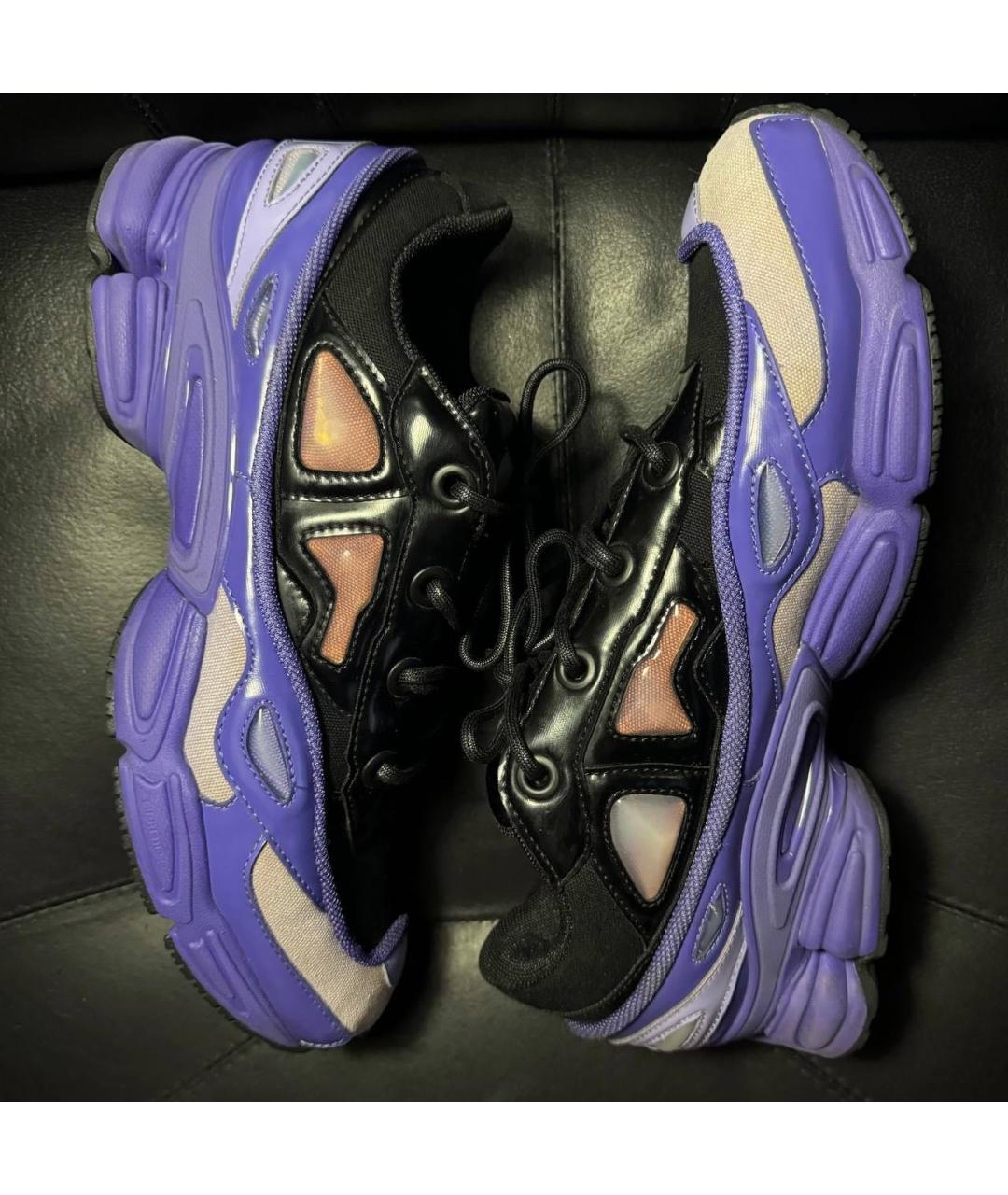 ADIDAS X RAF SIMONS Фиолетовые текстильные низкие кроссовки / кеды, фото 3