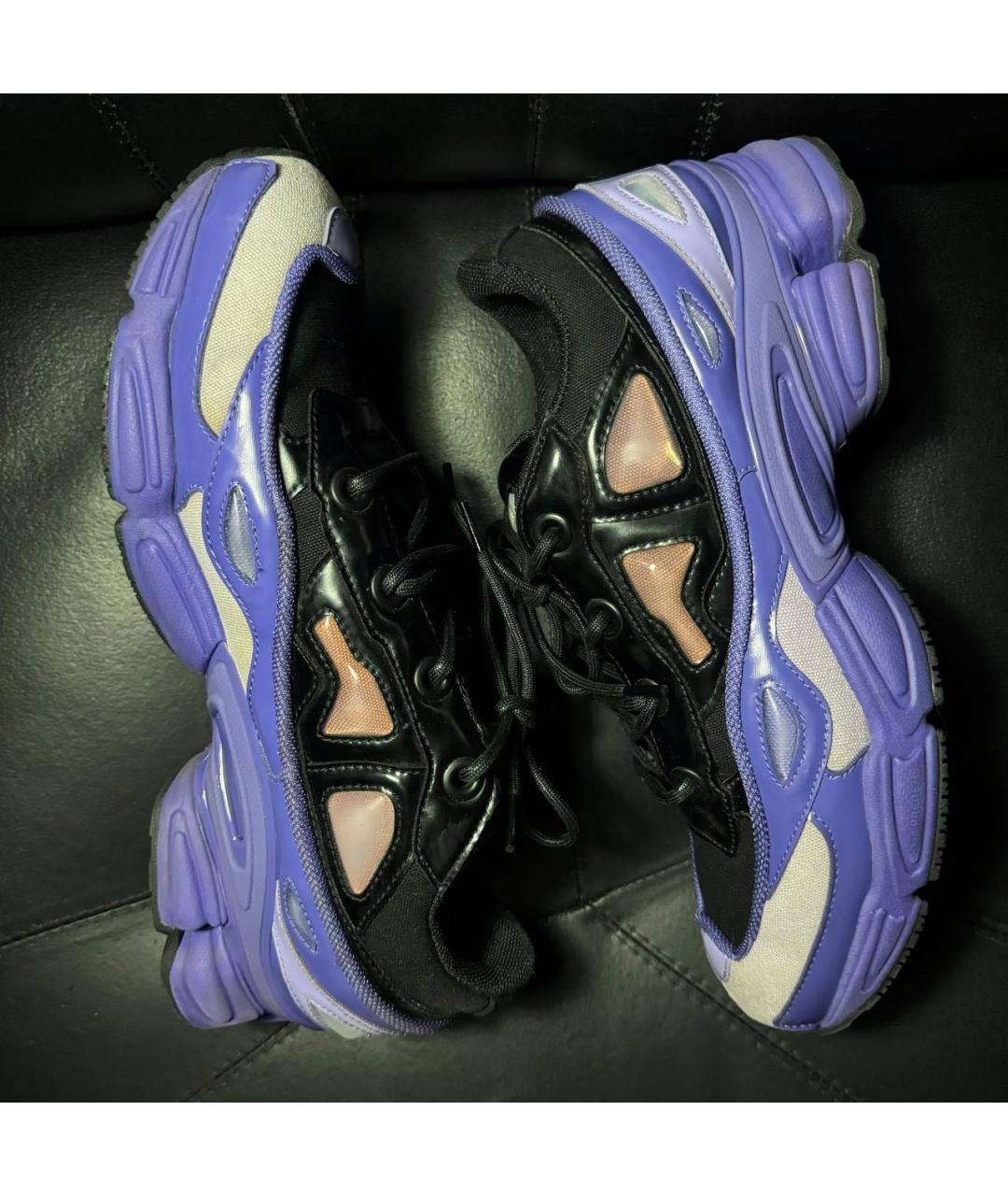 ADIDAS X RAF SIMONS Фиолетовые текстильные низкие кроссовки / кеды, фото 4