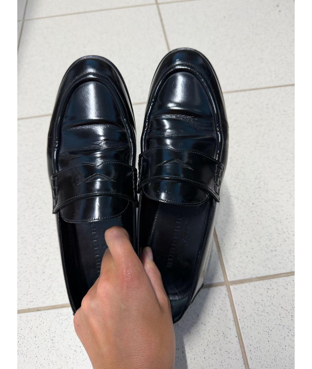 BURBERRY Черные кожаные лоферы, фото 2