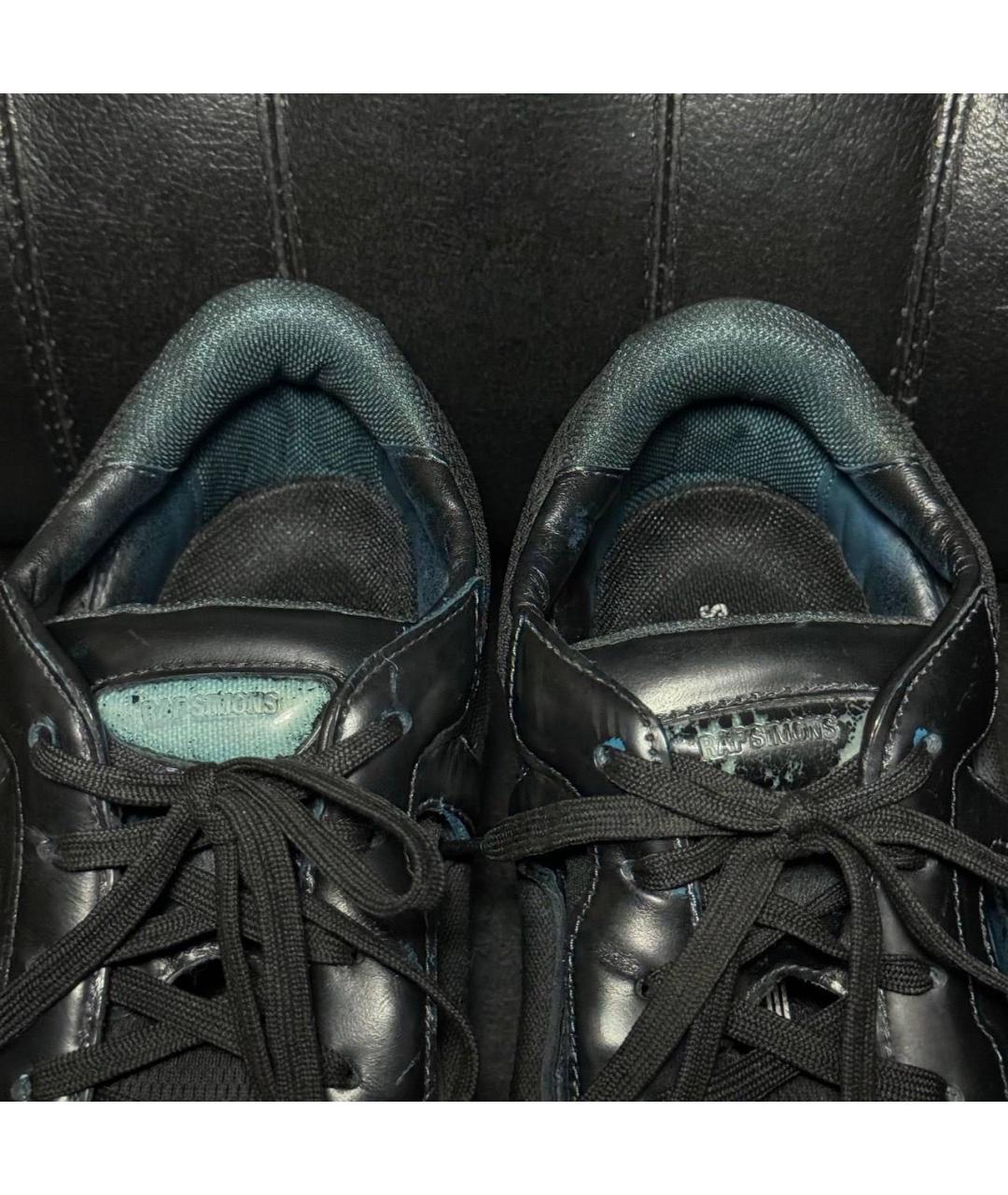 ADIDAS X RAF SIMONS Черные текстильные низкие кроссовки / кеды, фото 8